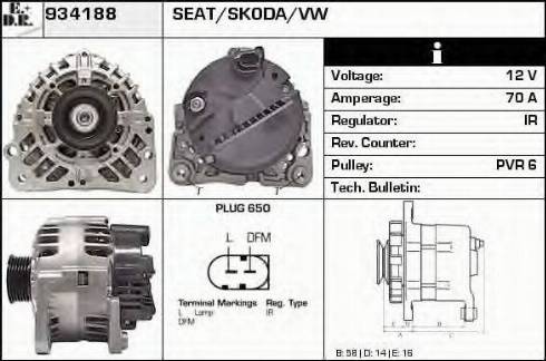 EDR 934188 - Генератор vvparts.bg