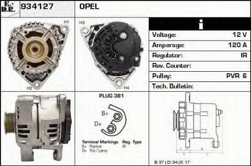 EDR 934127 - Генератор vvparts.bg