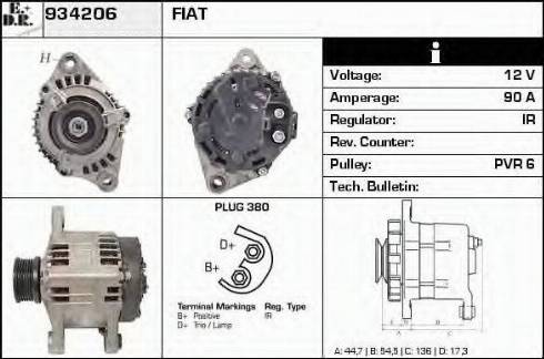 EDR 934206 - Генератор vvparts.bg