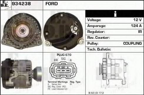 EDR 934238 - Генератор vvparts.bg