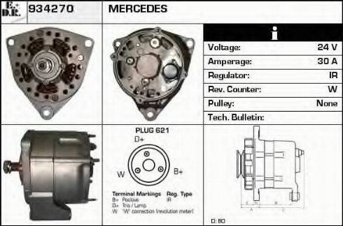 EDR 934270 - Генератор vvparts.bg