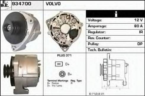 EDR 934700 - Генератор vvparts.bg