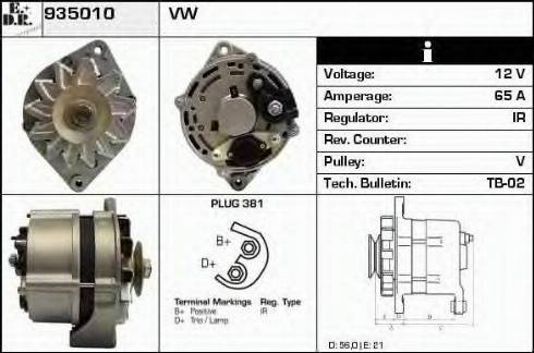 EDR 935010 - Генератор vvparts.bg