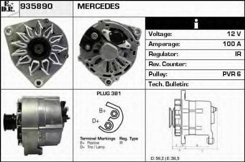 EDR 935890 - Генератор vvparts.bg