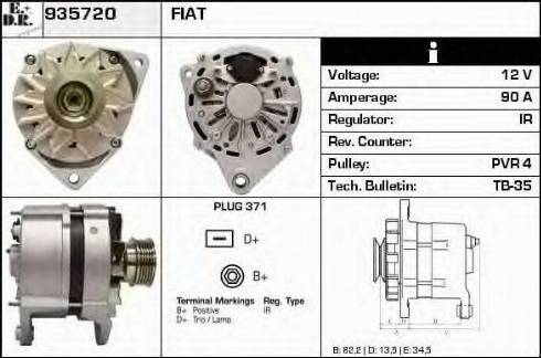 EDR 935720 - Генератор vvparts.bg