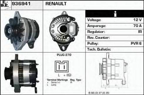 EDR 936941 - Генератор vvparts.bg