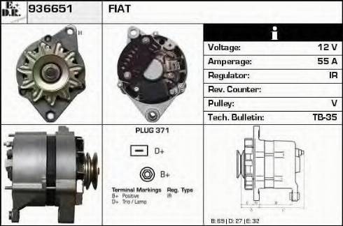 EDR 936651 - Генератор vvparts.bg