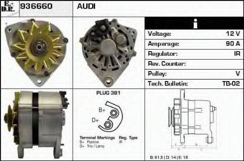 EDR 936660 - Генератор vvparts.bg