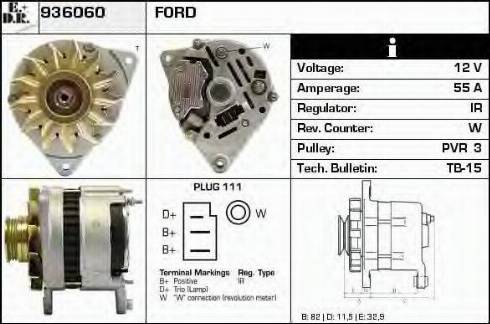 EDR 936060 - Генератор vvparts.bg