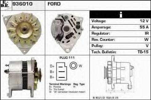 EDR 936010 - Генератор vvparts.bg