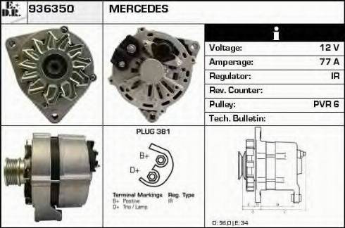 EDR 936350 - Генератор vvparts.bg