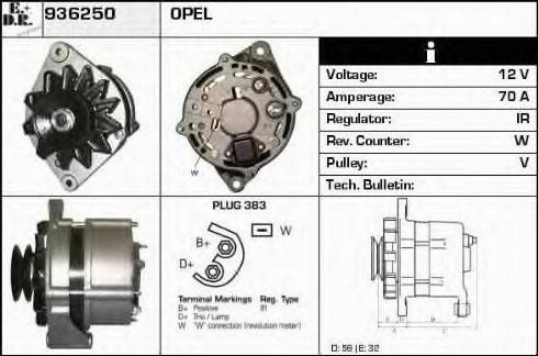 EDR 936250 - Генератор vvparts.bg