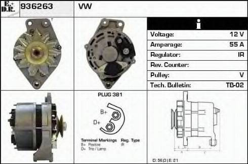 EDR 936263 - Генератор vvparts.bg