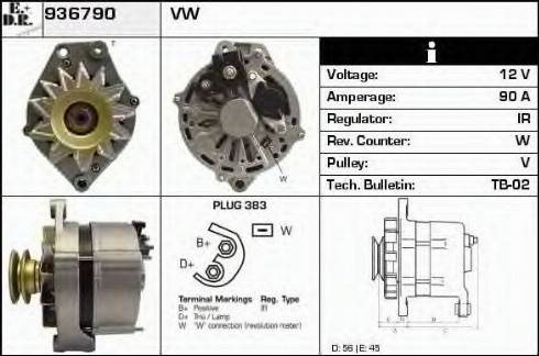 EDR 936790 - Генератор vvparts.bg