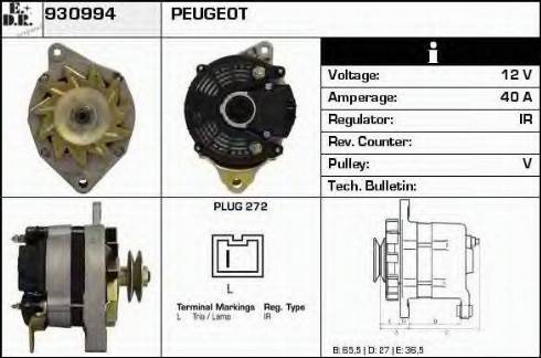 EDR 930994 - Генератор vvparts.bg