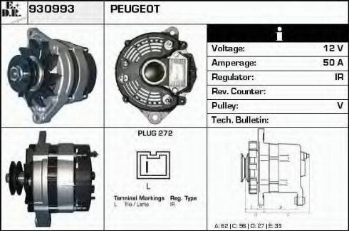 EDR 930993 - Генератор vvparts.bg