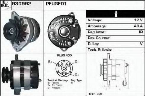 EDR 930992 - Генератор vvparts.bg