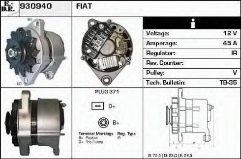 EDR 930940 - Генератор vvparts.bg