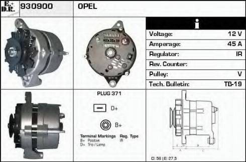 EDR 930900 - Генератор vvparts.bg