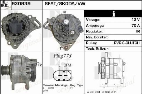 EDR 930939 - Генератор vvparts.bg