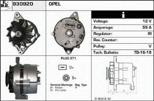 EDR 930920 - Генератор vvparts.bg