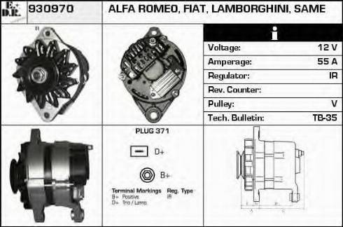 EDR 930970 - Генератор vvparts.bg