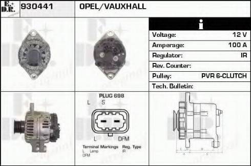 EDR 930441 - Генератор vvparts.bg