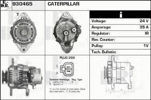 EDR 930465 - Генератор vvparts.bg