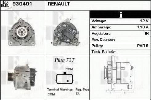 EDR 930401 - Генератор vvparts.bg