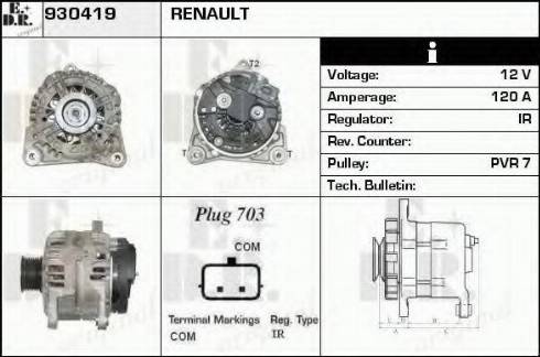 EDR 930419 - Генератор vvparts.bg