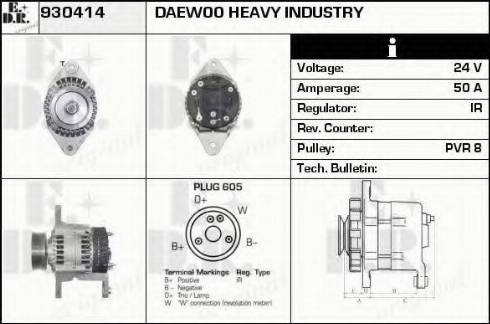 EDR 930414 - Генератор vvparts.bg