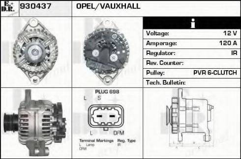 EDR 930437 - Генератор vvparts.bg