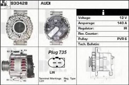 EDR 930428 - Генератор vvparts.bg