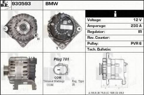 EDR 930593 - Генератор vvparts.bg