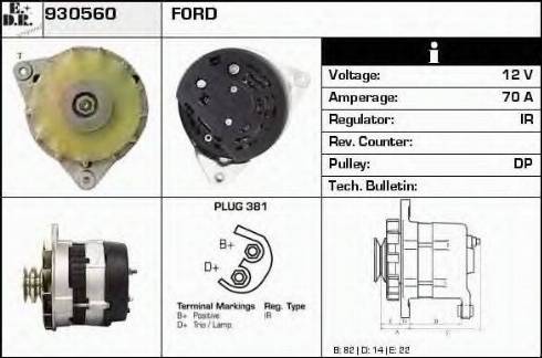 EDR 930560 - Генератор vvparts.bg