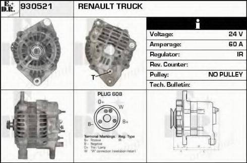 EDR 930521 - Генератор vvparts.bg