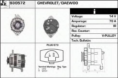 EDR 930572 - Генератор vvparts.bg