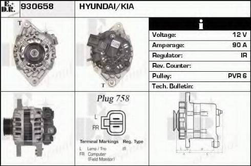 EDR 930658 - Генератор vvparts.bg