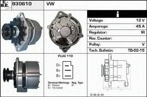 EDR 930610 - Генератор vvparts.bg