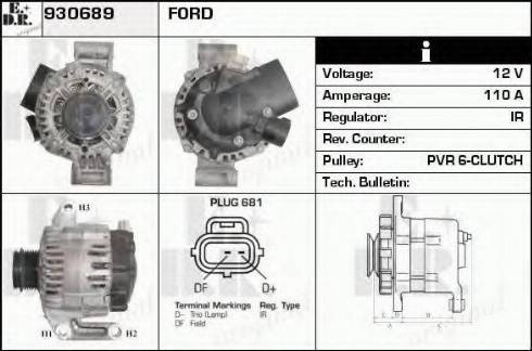 EDR 930689 - Генератор vvparts.bg