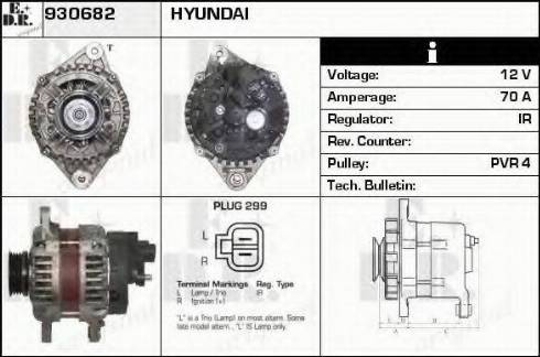 EDR 930682 - Генератор vvparts.bg