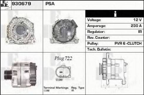 EDR 930679 - Генератор vvparts.bg