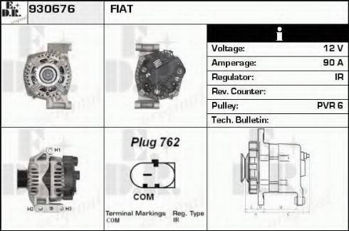 EDR 930676 - Генератор vvparts.bg