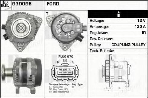 EDR 930098 - Генератор vvparts.bg