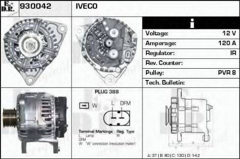 EDR 930042 - Генератор vvparts.bg