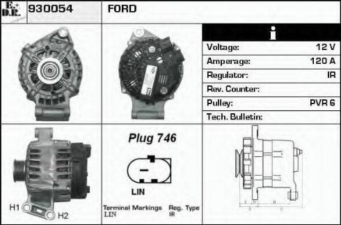 EDR 930054 - Генератор vvparts.bg