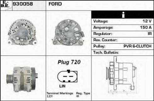 EDR 930058 - Генератор vvparts.bg