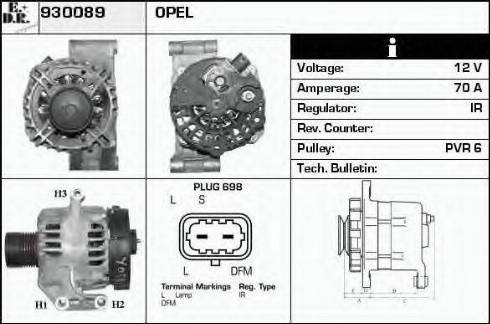 EDR 930089 - Генератор vvparts.bg