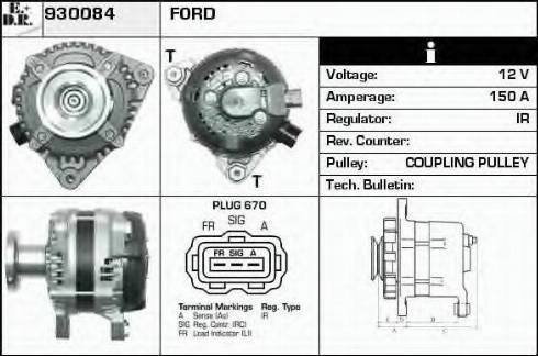 EDR 930084 - Генератор vvparts.bg