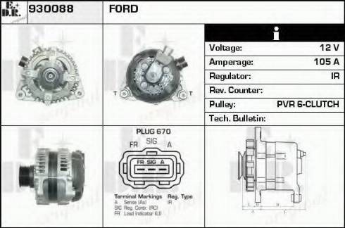 EDR 930088 - Генератор vvparts.bg